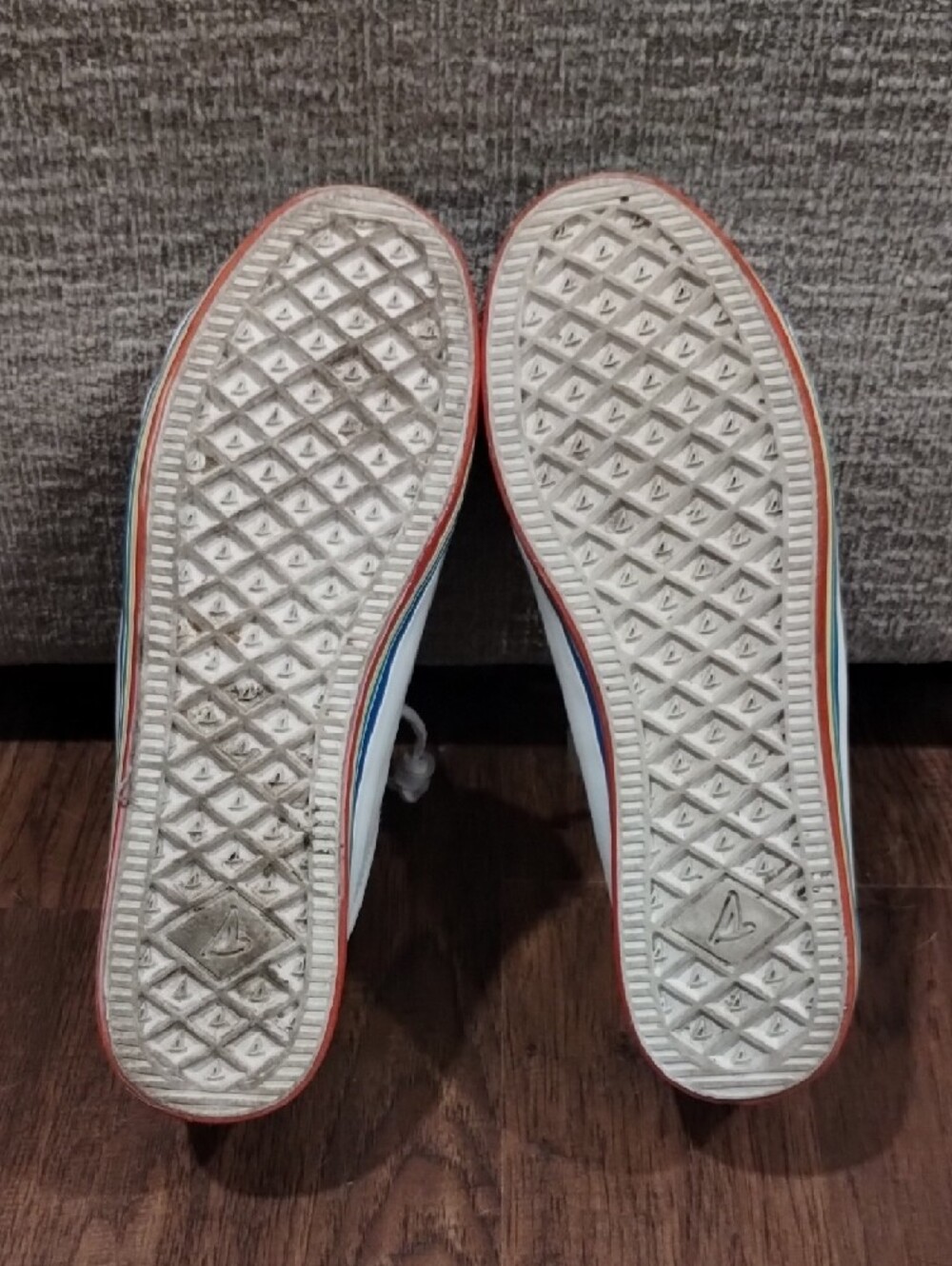 Sperry Pride Boat Shoes with Rainbow-Striped Sole. (26) - Picture 4 of 6